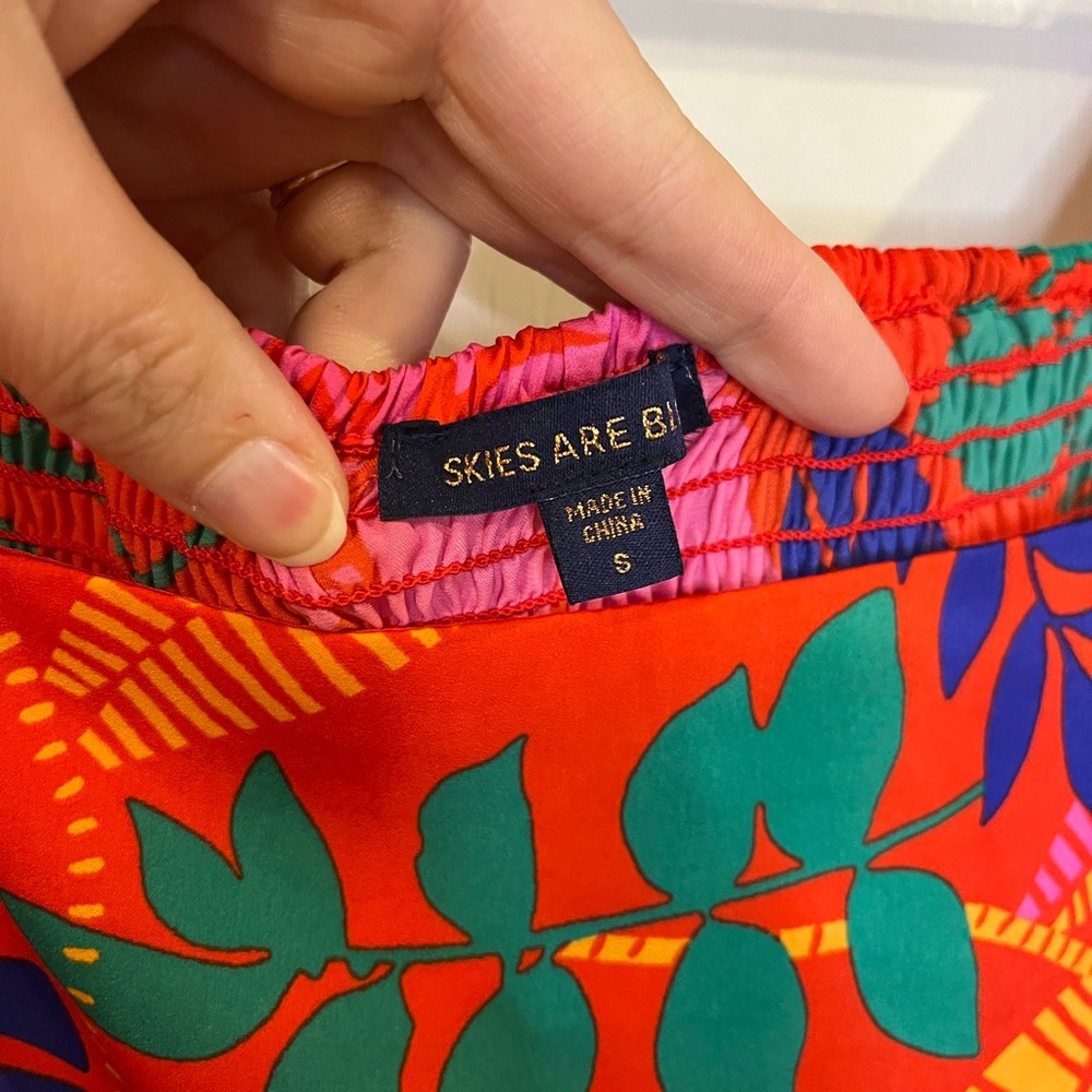 Colorful Leaf Print Dress Farm Rio Inspired - Picture 3 of 7